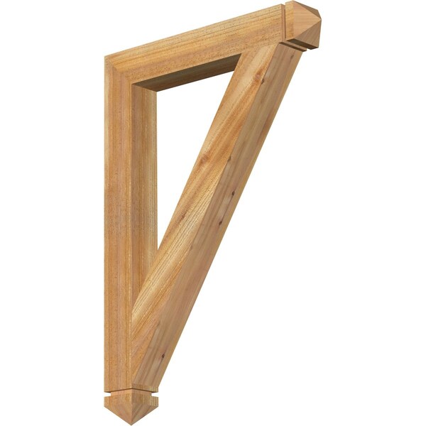 Ekena Millwork Traditional Arts & Crafts Rough Sawn Bracket, Western Red Cedar, 4"W x 28"D x 40"H BKT04X28X40TRA03RWR - main